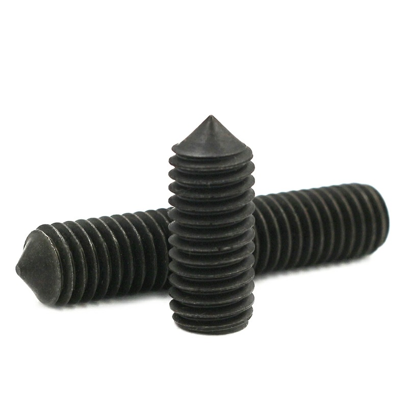 High Strength Black Oxide Round Flat End Slotted Machine Set Screw with Custom Common