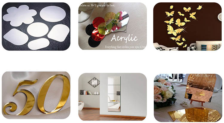 Various Color Plexiglass Mirror Sheets PMMA Plastic Sheet Custom Cut