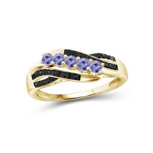 Quality Jewelers Club Tanzanite Ring Birthstone Jewelry with Black Plate wholesale