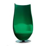Chrome Steel 160cm Upholstered Lounge Chair