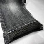 ODM Knitted Denim Jersey Fabric Sulfur Black Denim Look Material For Winter