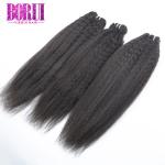 10A Brazilian Virgin Human Hair Natural Color Kinky Straight No Shedding No
