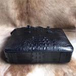 Alligator Leather Key Lock Closure Businessmen Laptop Briefcase Genuine