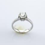 925 Silver Women CZ Diamonds Engagement Ring(F35)