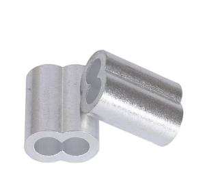 Quality 100bag Fishing Line Accessories In Tube Wire Connector Pipe Crimp Sleeves Connector oval Aluminum Crimps Sleeve for m10 wholesale