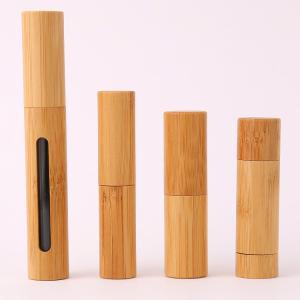 Quality Recyclable Empty Bamboo Lip Balm Lip Gloss Lipstick Tube Container Biodegradable wholesale