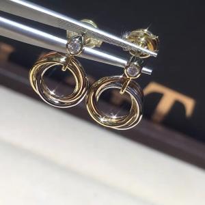 Quality Trinity Earrings High End Custom Jewelry With Three Interlaced Bands wholesale