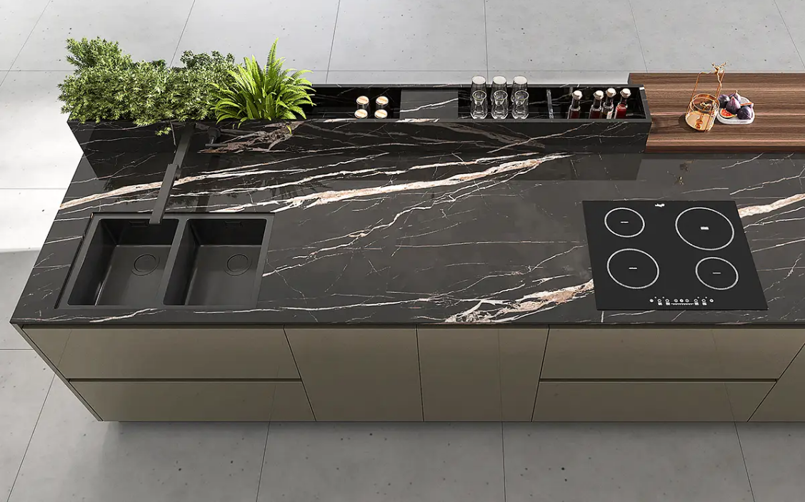 Hotel Villa Lobby Must-Have Pure Color Sintered Stone Countertops with Fast Shipping
