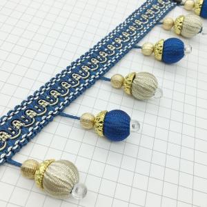 Quality Handmade fashionable chain beads lace tassels fringes for curtain/sofa/pillow decoration wholesale