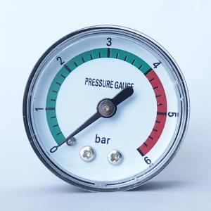 Quality 40mm Black Steel Case 6 bar Brass Wetted Parts Utility Pressure Gauge wholesale