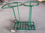 Strong Frame Wheel Trash Bag Carts Three Wheel Ganvalnized Surface Treatment