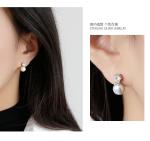 Lanciashow 925 Sterling Silver Jewelry Natural Freshwater Pearl Stud Earrings