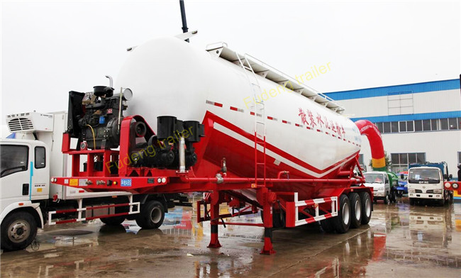 50 m³ Bulk Cement Tanker Trailer Single Compartment Dimension 11.5m × 2.5m × 4.0m