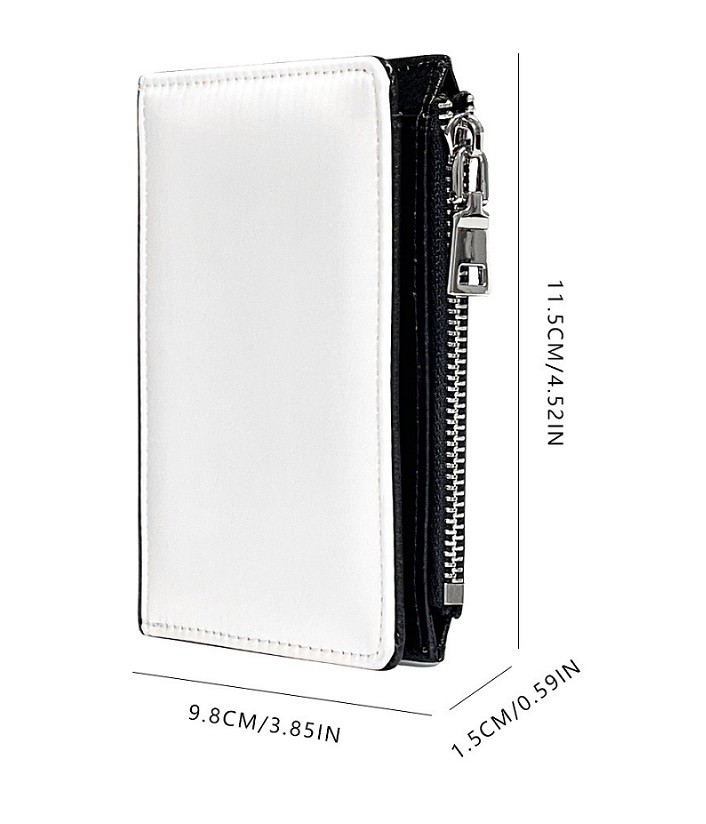 Blank Printable Double Sided printing Sublimation Mans Wallet ID Card Holder With Big Capacity For Sublimation Transfer