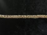 Golden glass beaded trimming for fashion dress