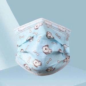 Quality Blue Printed Anti Virus Disposable Mask 3 Ply Dust Mask Haze Proof For Children wholesale