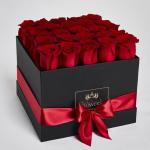 Embossed FSC Cardboard Flower Packaging Box 200gsm Square