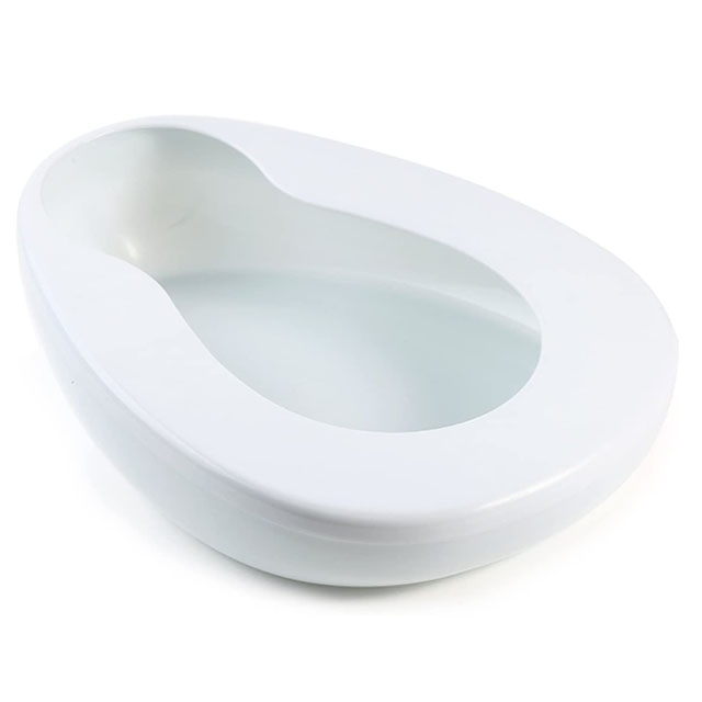 Thick Bedpan for Women Men Bed Pan for Elderly Females Heavy Duty Bedpan for Men Hospital Home Bed Pan Emergency Device (White)