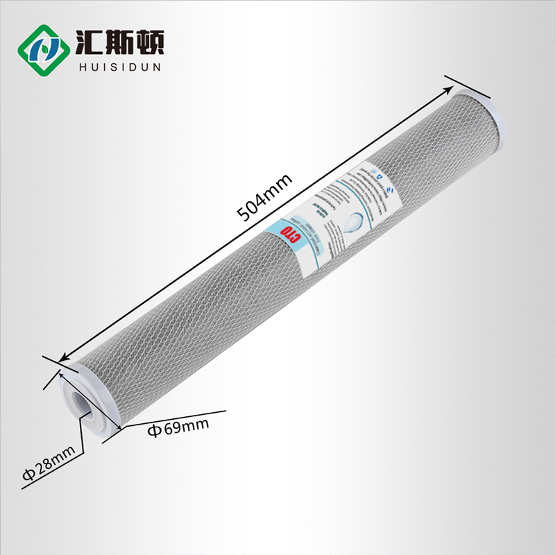Carbon Air Filtration Filter for 20 Inch CTO Carbon Filter Cartridge in White and Blue