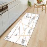 Long Square Marble Kitchen Floor Mats Stone Pattern Themed Doormat
