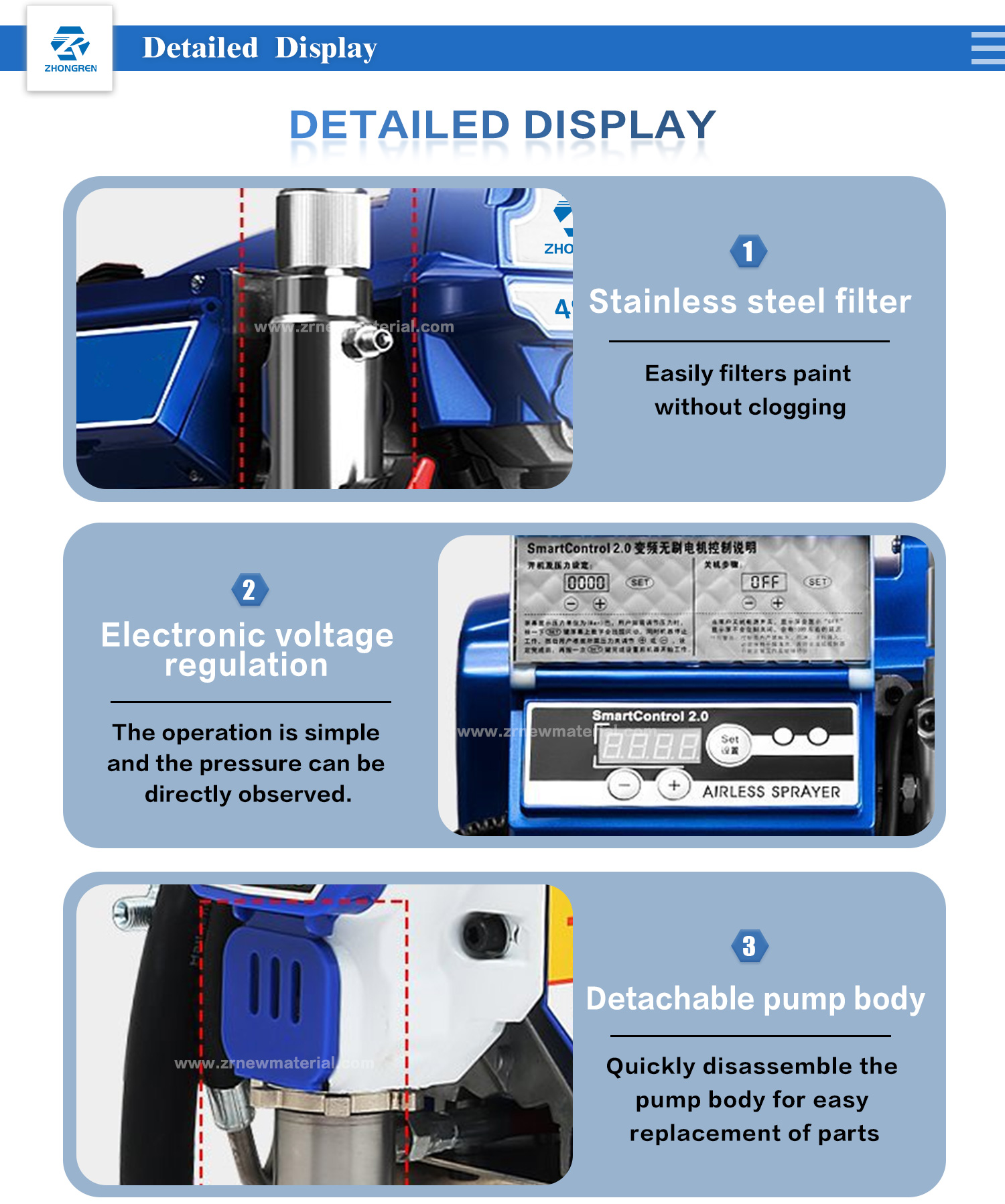 Easy Operation 495 Airless Electric Spray Paint Machine 200V 50Hz Painting Walls With Airless Sprayer