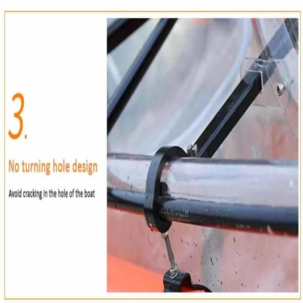 2 Seats Plastic Transparent Paddle Fishing Rowing Boats 338*93*35cm