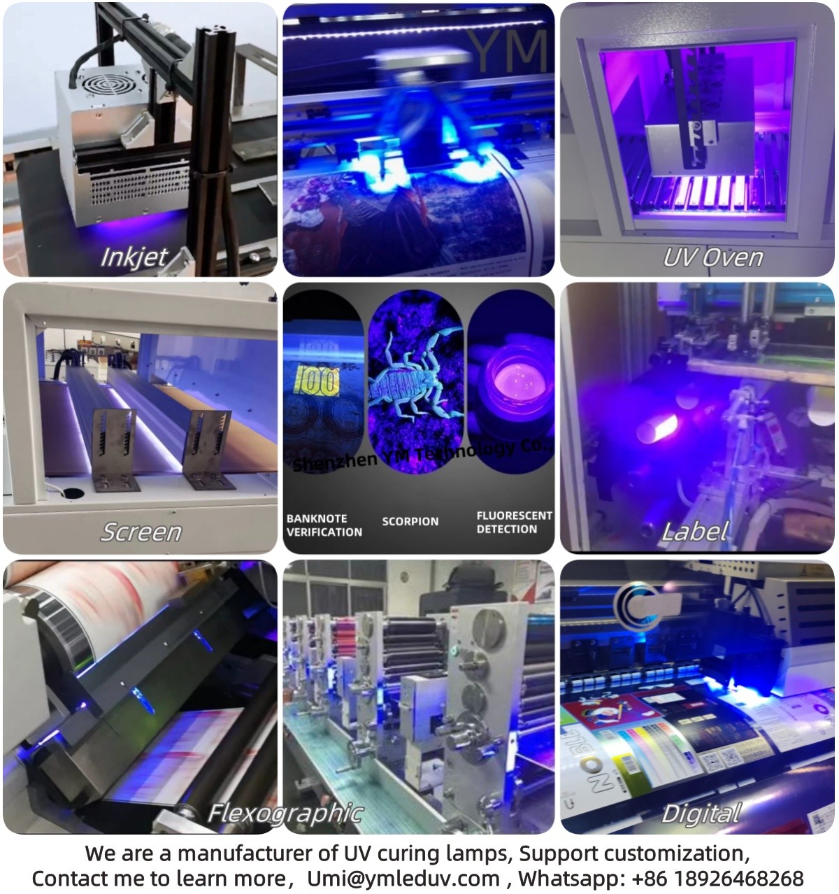 1800W Digital Flexographic Offset Printing 395nm Uv Curing Lamp for UV Led Curing System