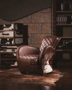 Quality old style single leather sofa furniture,#K617 wholesale