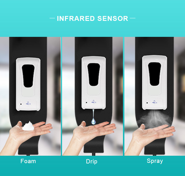 ABS Plastic Hands Free Floor Stand Touchless Sanitiser Dispenser