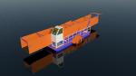 45cbm Garbage River Barge For River Or Dam Clean Up
