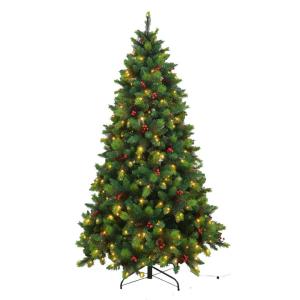 Quality Artificial Xmas Decorations Full Fir Hinged Christmas Tree With Brown Trunk wholesale