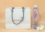 Thick White Cardboard Shopping Bags With Grey Color Printing Eco Friendly