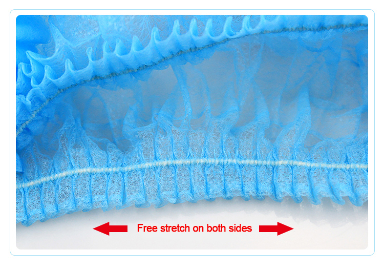 Fabric Bouffant Clip Disposable Surgical Caps White Blue Color Protective Dust Proof For Adult