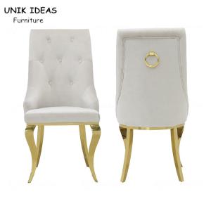 Quality Elegant Nordic Velvet Dining Chair Optional Luxury Stainless Steel wholesale