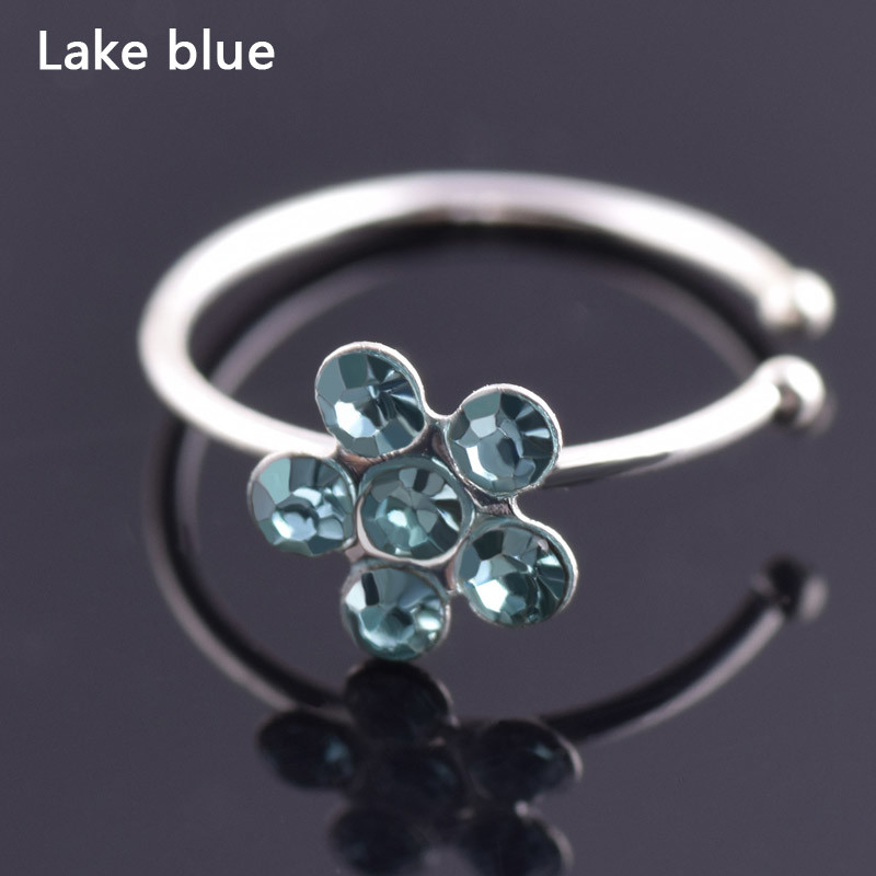 Trendy Colorful Nostril Stainless Nose Hoop Plum Nose Rings Clip On Nose Ring Fake Piercing Body Jewelry For Women