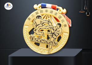 Quality Soft Enamel Zinc Alloy Taekwondo Medal 76.2*3MM wholesale