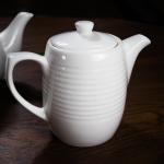 Exquisite Style 350ml Hand Made White Teapot Pure Color