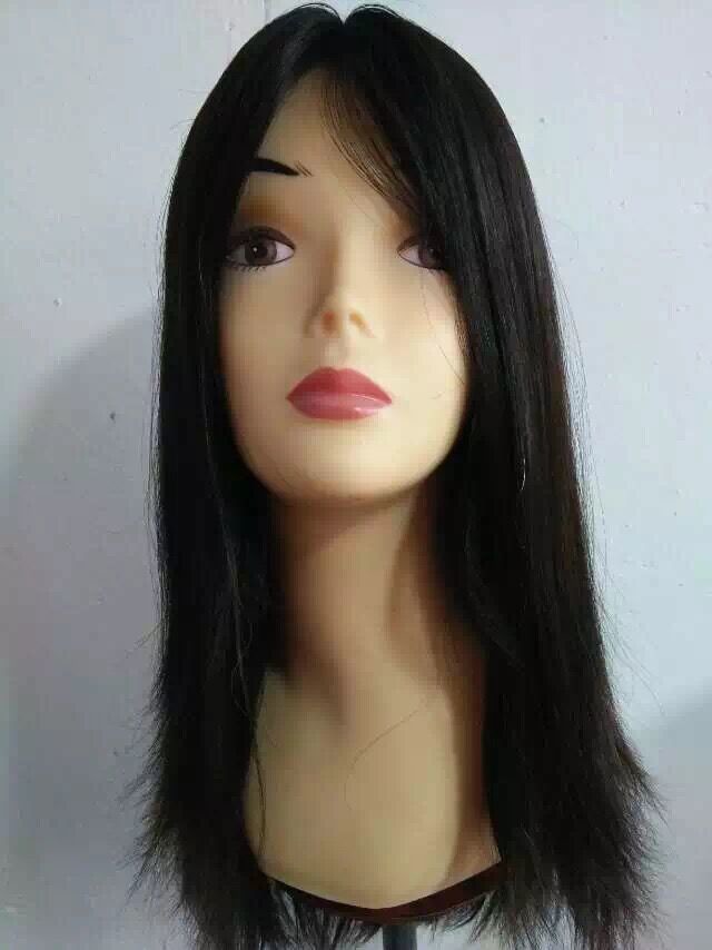 14 Inches European Virgin Human Hair Jewish Kosher Wigs Natural Color Big Layer