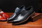 Classic Style Derby Black Dress Up Shoes , Retro Men Dress Oxford Shoes
