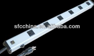 Quality SFC306-724B aluminium alloy UL approved American 6-outlet power strip, with 15A curcuit breaker wholesale