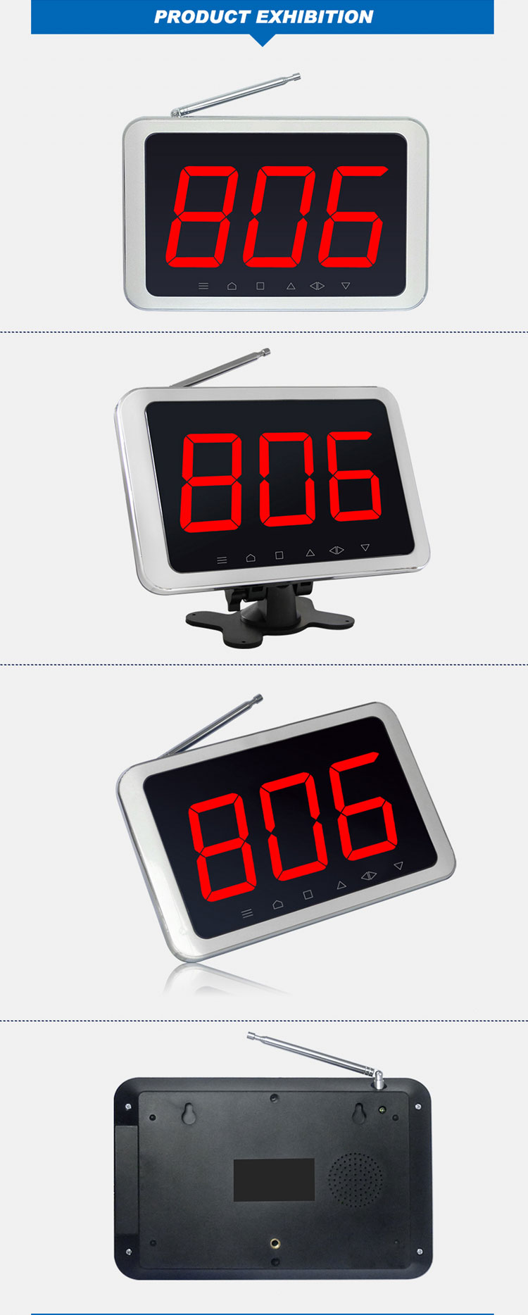 Restaurant equipment remote table number calling system