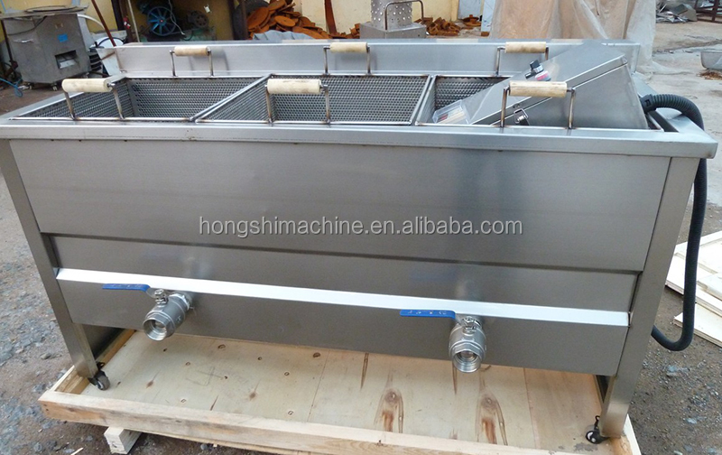 Electricity gas heating meat potato chips oil fryer machine,snack food oil frying machine