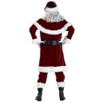 Christmas Plus Size Red Santa Claus Cosplay Suit 11-pieces Set Unisex Adults