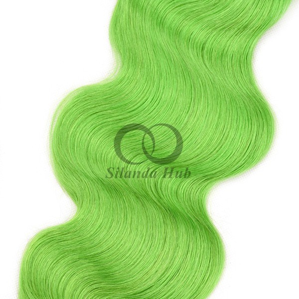 Green Body Wave Remy Human Hair Bundles Sew In Weave Bundles Brazilian Bundle Deals