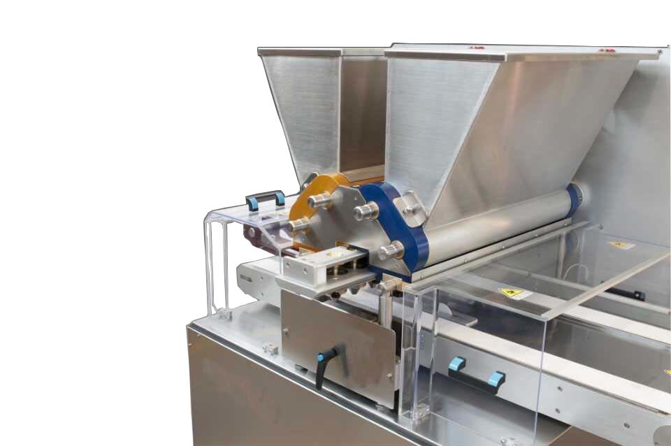Stainless steel cookie machine with tray produce two color cookies