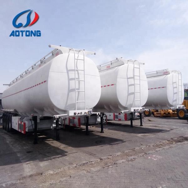 Fuel/Edible Oil Tanker Semi Trailer with Aluminium Alloy 3 Axles Cylindrical