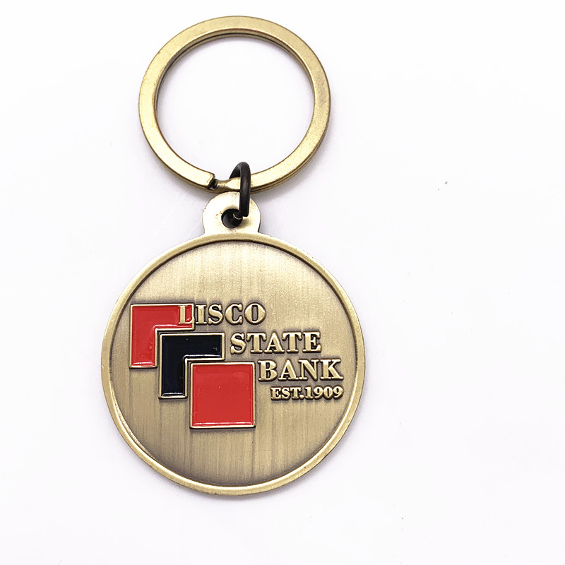 Professional Custom Metal Keychains / Silver Promotional Metal Keyrings