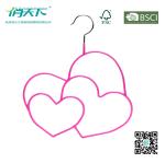Betterall Sweet Pink PVC Metal Hanger in Heart Shape