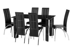 Quality 150cm Glass 6 Seater 62kgs Modern Dining Room Sets wholesale
