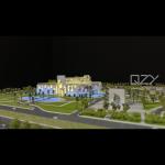 Conceptual Buildings City Planning Model 1/500 Doha Court Complex Project